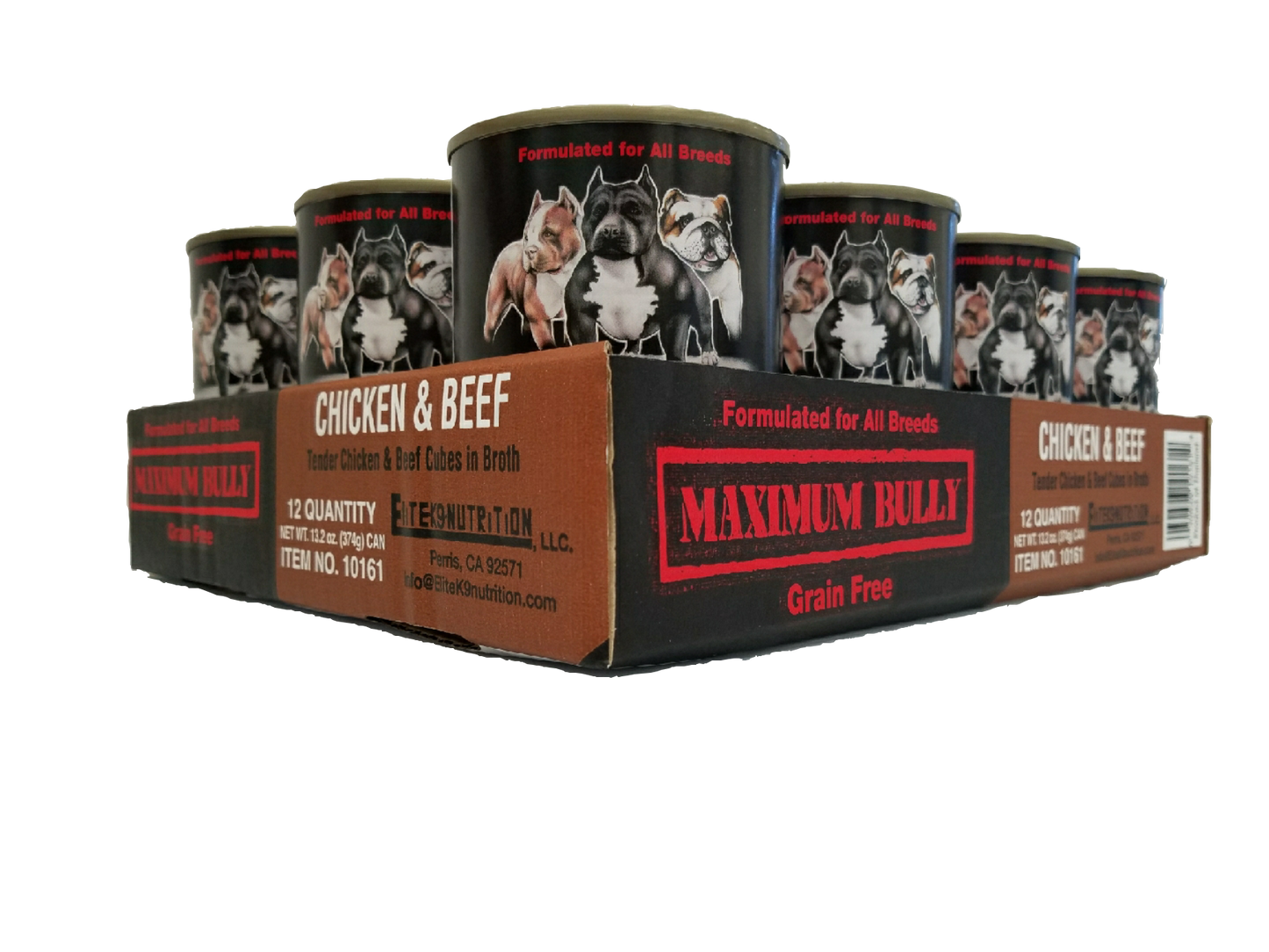 Maximum Bully Canned Dog Food- Chicken 13.2 Oz (Case of 12 )