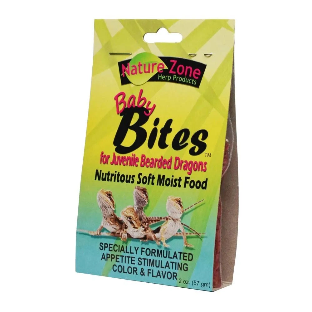 Nature Zone Juvenile Bearded Dragon Baby Bites Nutritious Soft Moist Food 2 oz