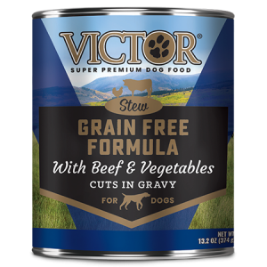 VICTOR Grain Free Cuts in Gravy with Beef and Vegetables Canned Dog Food 13.2oz