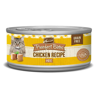 (24 Pack) Merrick Purrfect Bistro Grain Free Wet Cat Food Chicken Recipe Pate 5.5 oz Cans