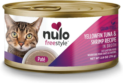 NULO 2.8 oz FreeStyle Cat and Kitten Yellowfin Tuna and Shrimp Pate Canned Cat Food