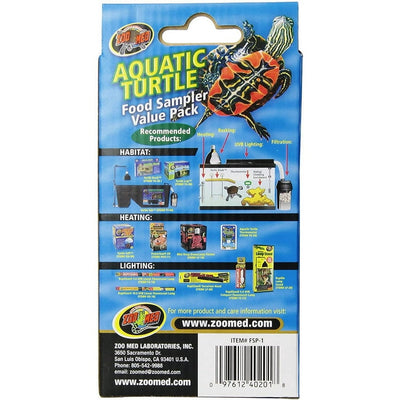 Zoo Med Aquatic Turtle Food Sampler Value Pack Display