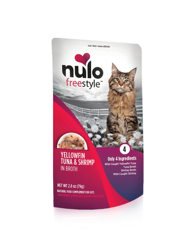 Nulo Freestyle Yellowfin Tuna & Shrimp in Broth Wet Cat Food, 2.8 oz