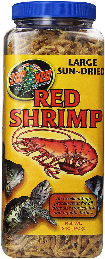 Zoo Med Large Sun-Dried Red Shrimp Fish & Aquatic Pet Food 5 oz