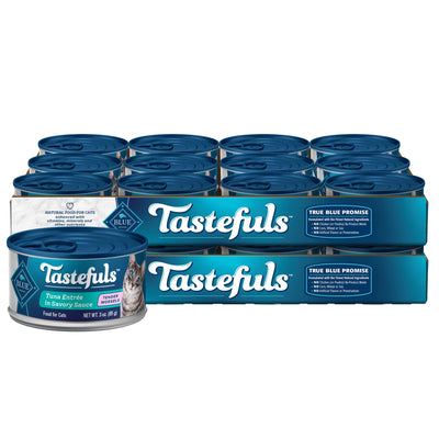 Blue Buffalo Tastefuls Tuna Entree in Gravy Morsels Wet Cat Food   3oz
