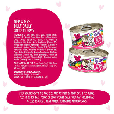 Weruva OMG Dilly Dally Tuna & Duck Dinner in Gravy Wet Cat Food, 5.5 oz.