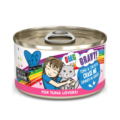 Weruva OMG Chase Me Tuna & Chicken Dinner in Gravy Wet Cat Food, 5.5 oz.