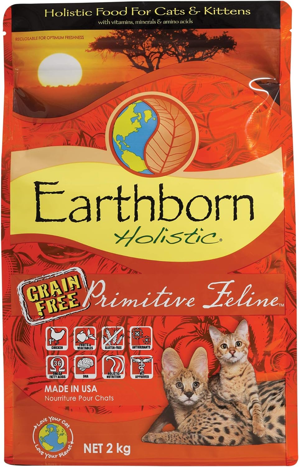 Earthborn Holistic Primitive Feline Grain-Free Dry Cat Food 5 LB