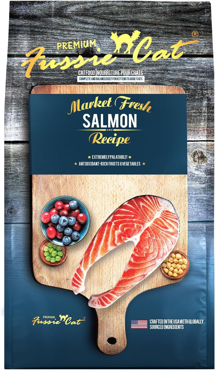 Fussie Cat Market Fresh Salmon Meal Formula Grain-Free Dry Cat Food 2 Lb