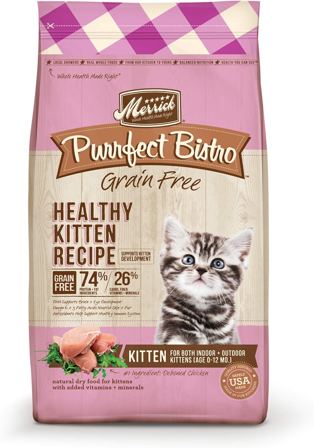 Merrick Purrfect Bistro, Healthy Kitten, GF, 4 lb.