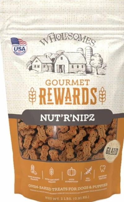 WHOLESOMES Gourmet Rewards Nut’R’Nipz Peanut Flavor Dog Biscuits