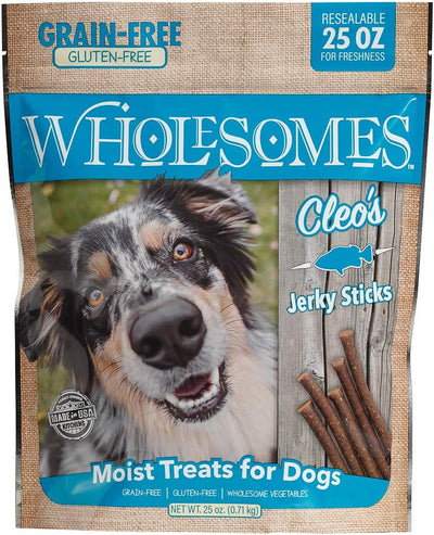 Wholesomes Cleo's Jerky Sticks Grain-Free Dog Treats, 25-oz bag
