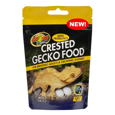 1 lb Zoo Med Crested Gecko Food with Probiotics For Breeding Adults and Growing Juveniles Blueberry Flavor