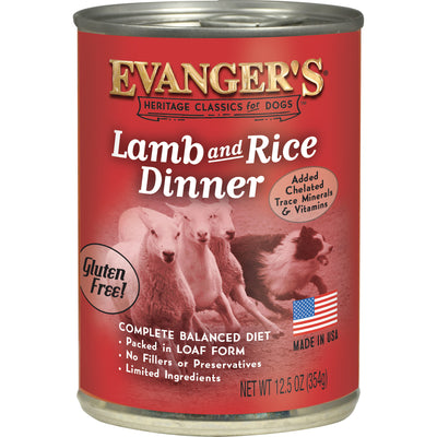 Evangers Complete Classic Dinners - Lamb & Rice - 12x13 oz