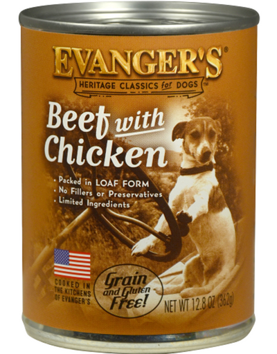 Evanger's Classic, Beef w/ Chicken 13oz.